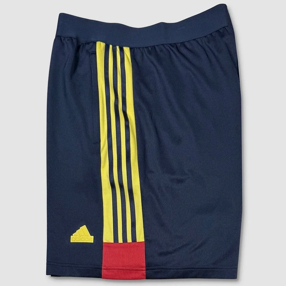 Adidas Tiro Nations Pack Shorts - NWT Mens 2XLT Navy / Multi - #49002-H2
